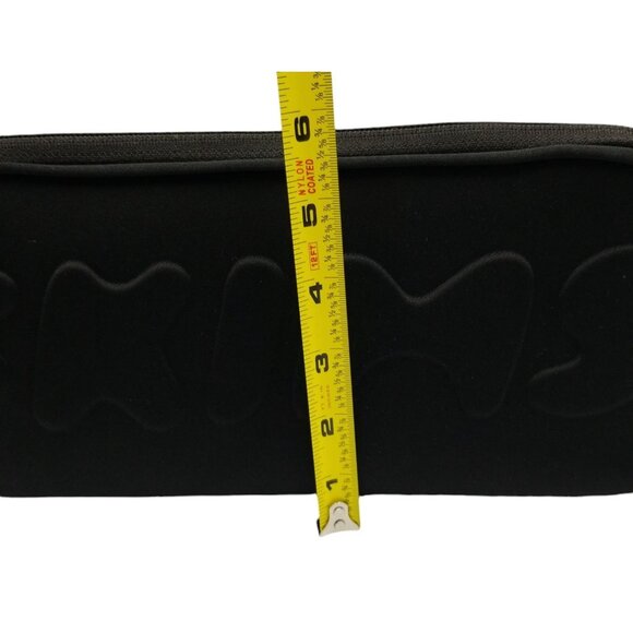 SKIMS Onyx Black Neoprene Medium Travel Cosmetic Pouch With Zipper Closure - Picture 13 of 13